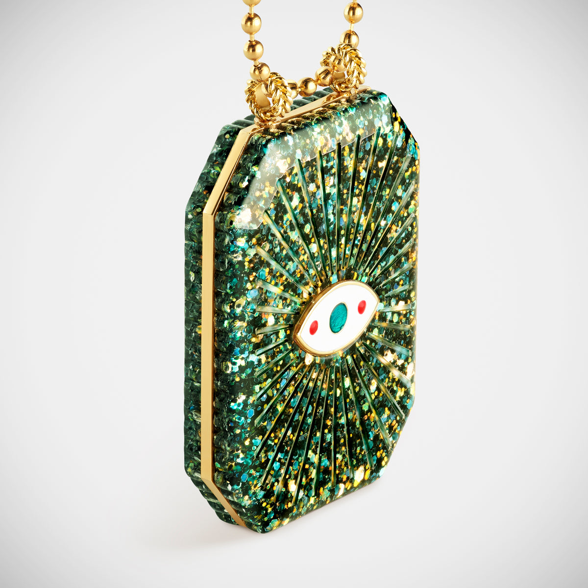 Marie Lichtenberg Raiz'in Raiz'in Scapular Glitter Midnight Green 40mm