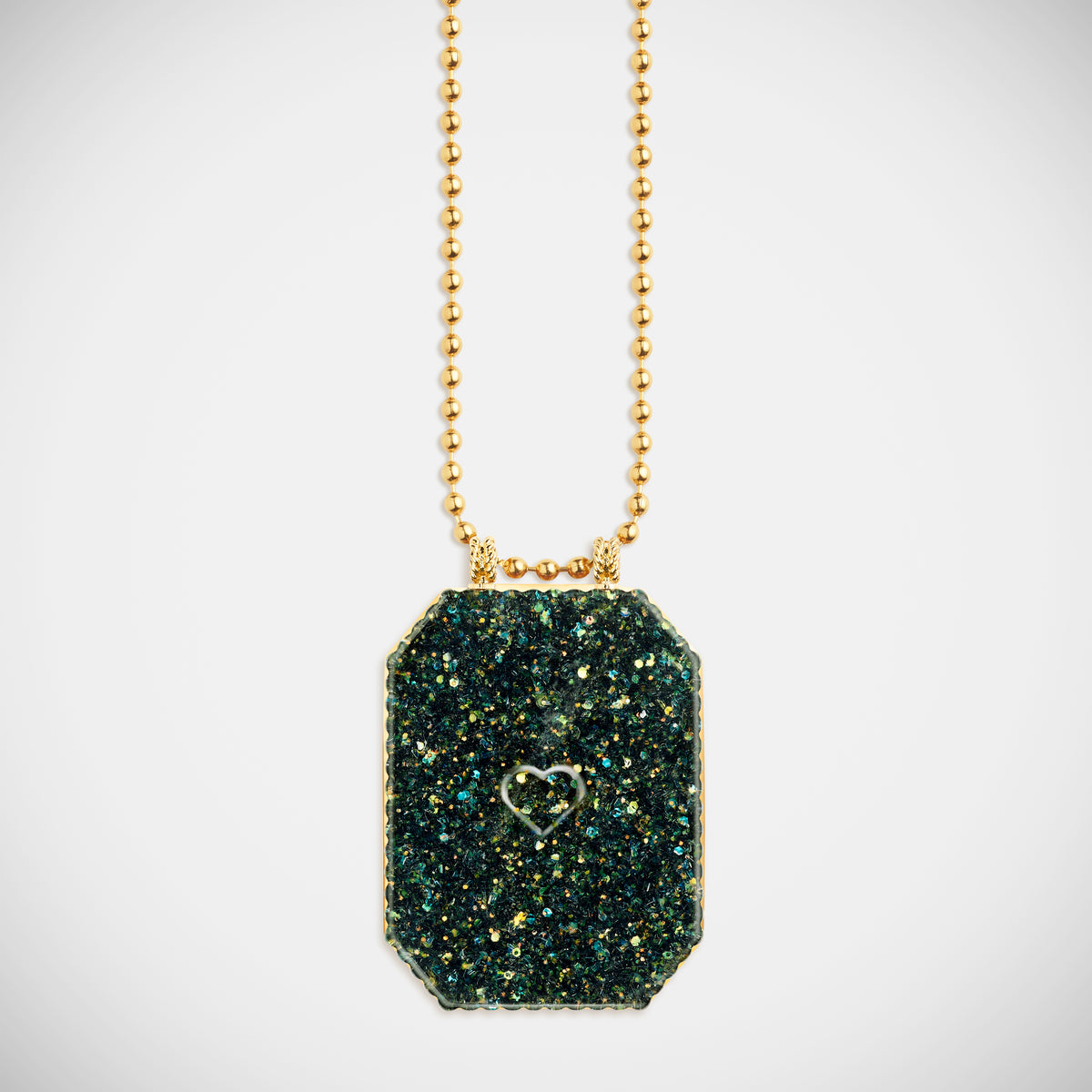Marie Lichtenberg Raiz'in Raiz'in Scapular Glitter Midnight Green 40mm
