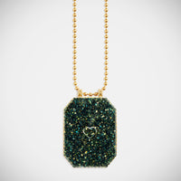 Marie Lichtenberg Raiz'in Raiz'in Scapular Glitter Midnight Green 40mm