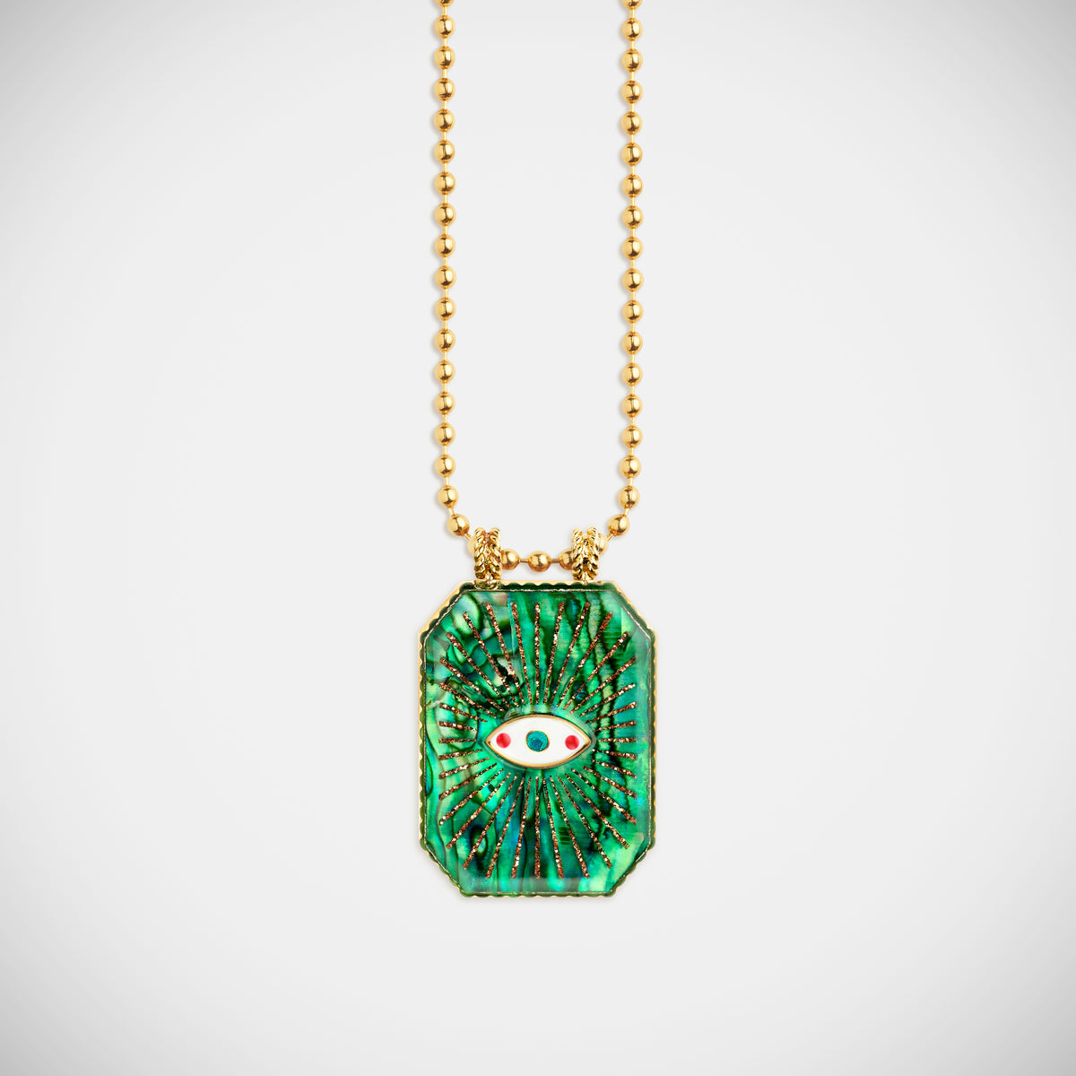 Marie Lichtenberg Raiz'in Raiz'in Scapular Mother of pearl Green 28mm