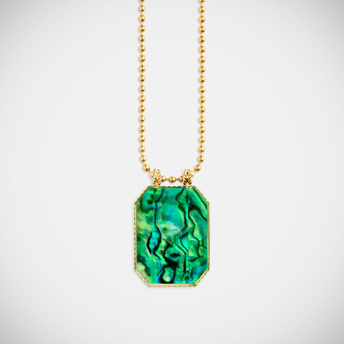 Marie Lichtenberg Raiz'in Raiz'in Scapular Mother of pearl Green 28mm