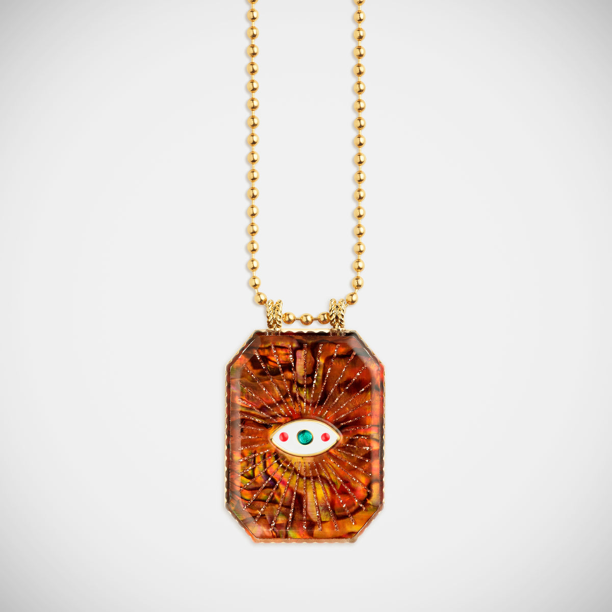Marie Lichtenberg Raiz'in Raiz'in Scapular Mother of pearl Ochre 34mm