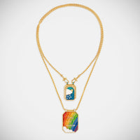 Marie Lichtenberg Staging Scapulaires After the rain comes the rainbow double scapular