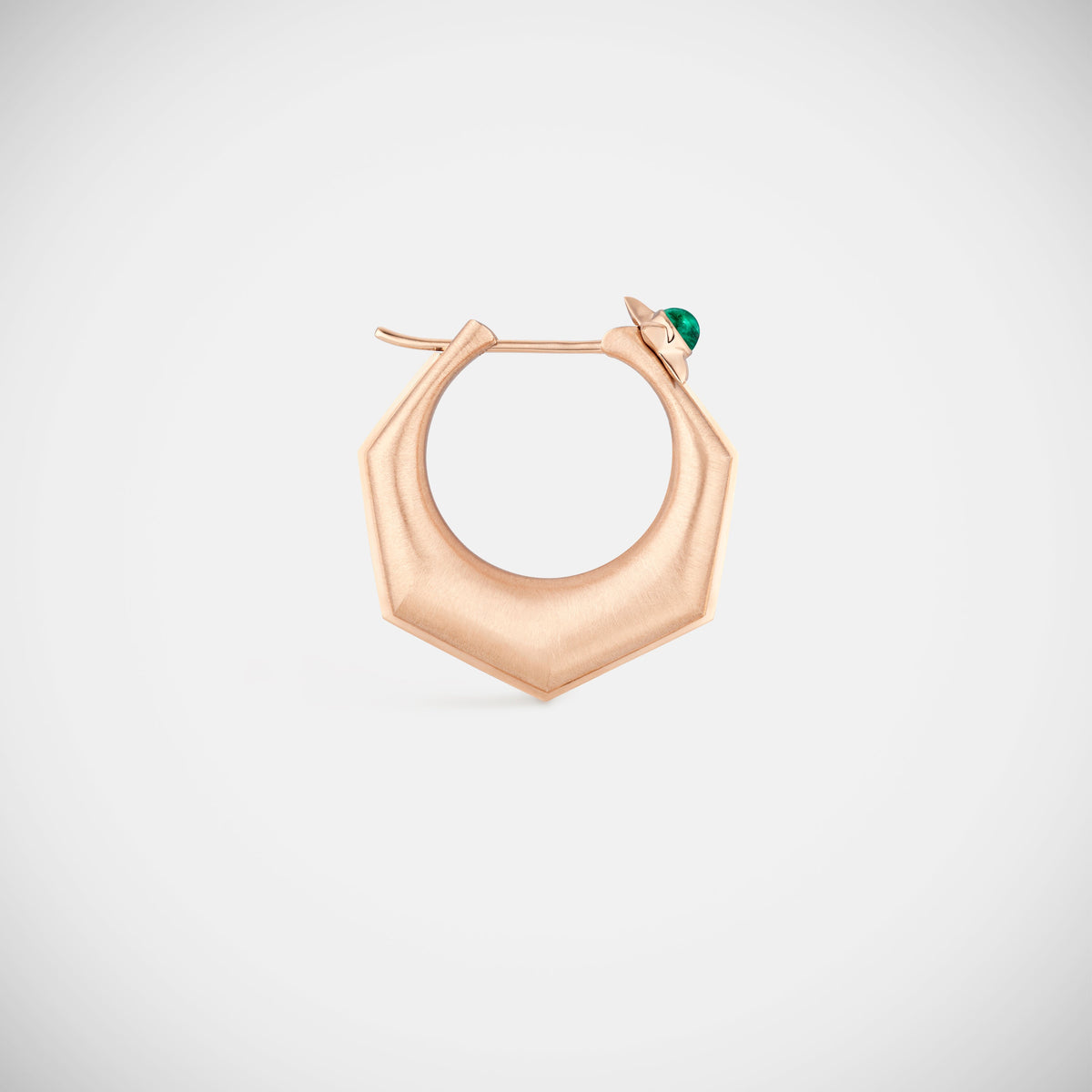 Marie Lichtenberg Staging Earring Baba Large Emerald Earring Rose Gold