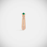 Marie Lichtenberg Staging Earring Baba Large Emerald Earring Rose Gold