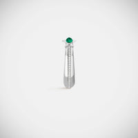 Marie Lichtenberg Staging Earring Baba Large Emerald Earring White Gold