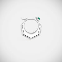 Marie Lichtenberg Staging Earring Baba Large Emerald Earring White Gold