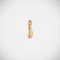 Marie Lichtenberg Staging Earring Baba Medium Ruby Earring