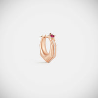 Marie Lichtenberg Staging Earring Baba Medium Ruby Earring Rose Gold