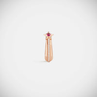 Marie Lichtenberg Staging Earring Baba Medium Ruby Earring Rose Gold