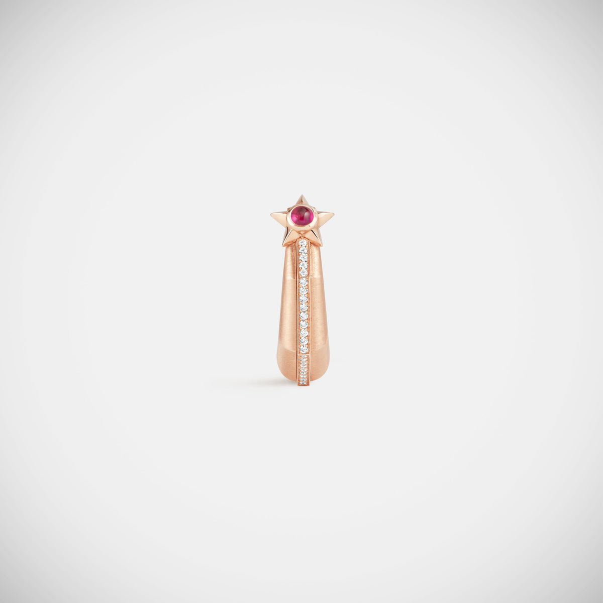 Marie Lichtenberg Staging Earring Baba Medium Ruby Earring Rose Gold