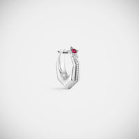 Marie Lichtenberg Staging Earring Baba Medium Ruby Earring White Gold