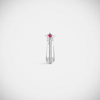 Marie Lichtenberg Staging Earring Baba Medium Ruby Earring White Gold