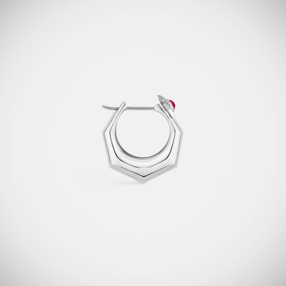 Marie Lichtenberg Staging Earring Baba Medium Ruby Earring White Gold