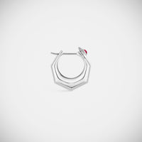 Marie Lichtenberg Staging Earring Baba Medium Ruby Earring White Gold