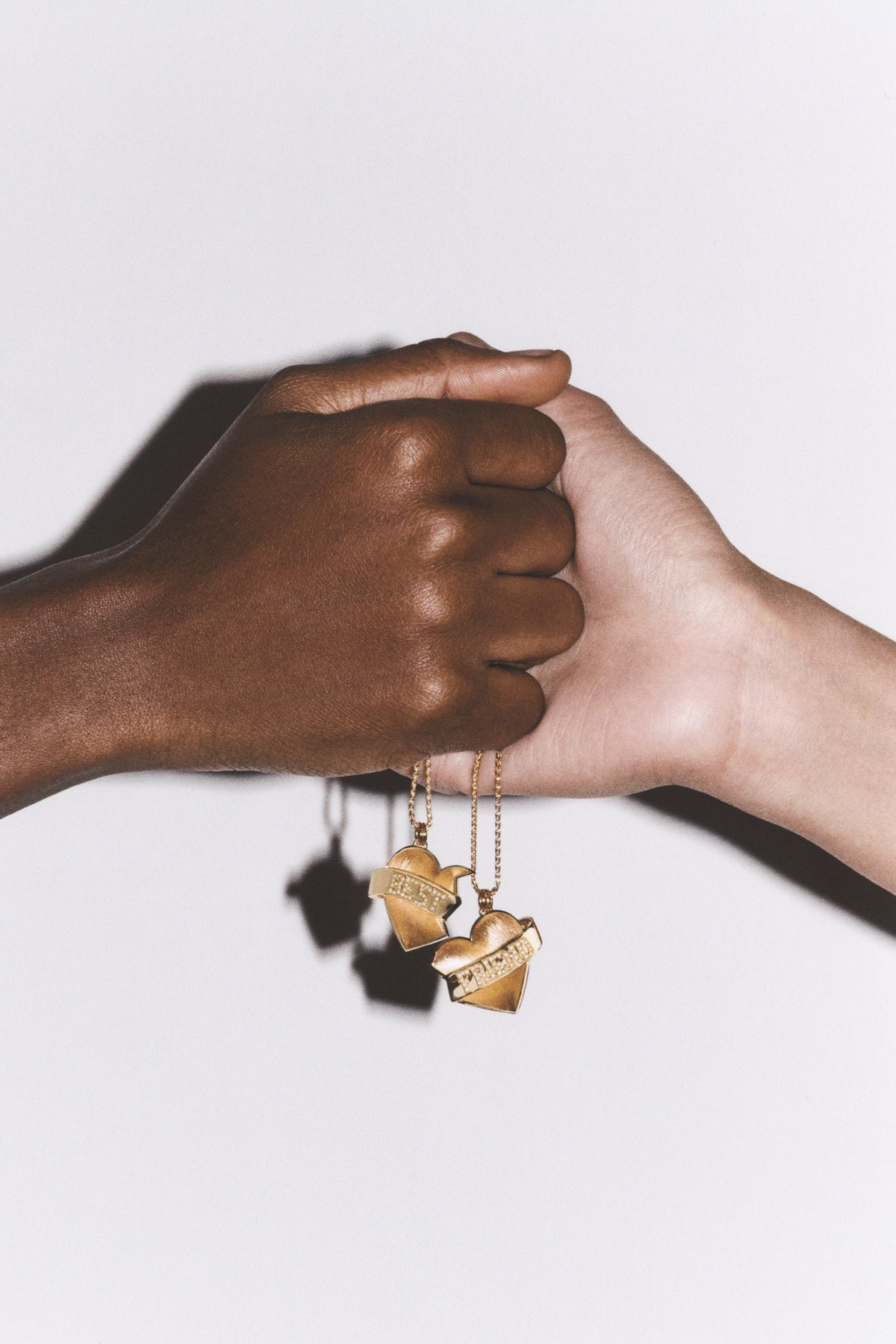 Marie Lichtenberg Staging Charm Best Friend charms on Gourmette Chains