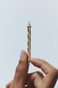 Marie Lichtenberg Staging Pendant Candy Cane Gold