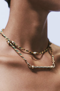 Marie Lichtenberg Staging Pendant Candy Cane Gold