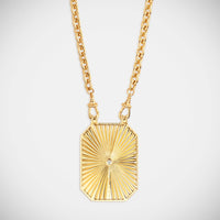 Marie Lichtenberg Staging Scapulaires Check Ruby Scapular on Rosa Classic Chain