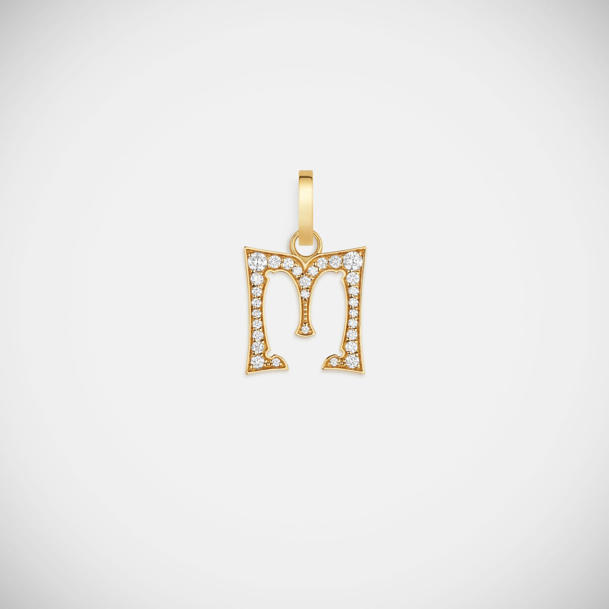 Marie Lichtenberg Staging Pendant Custom Diamond Letter Charm