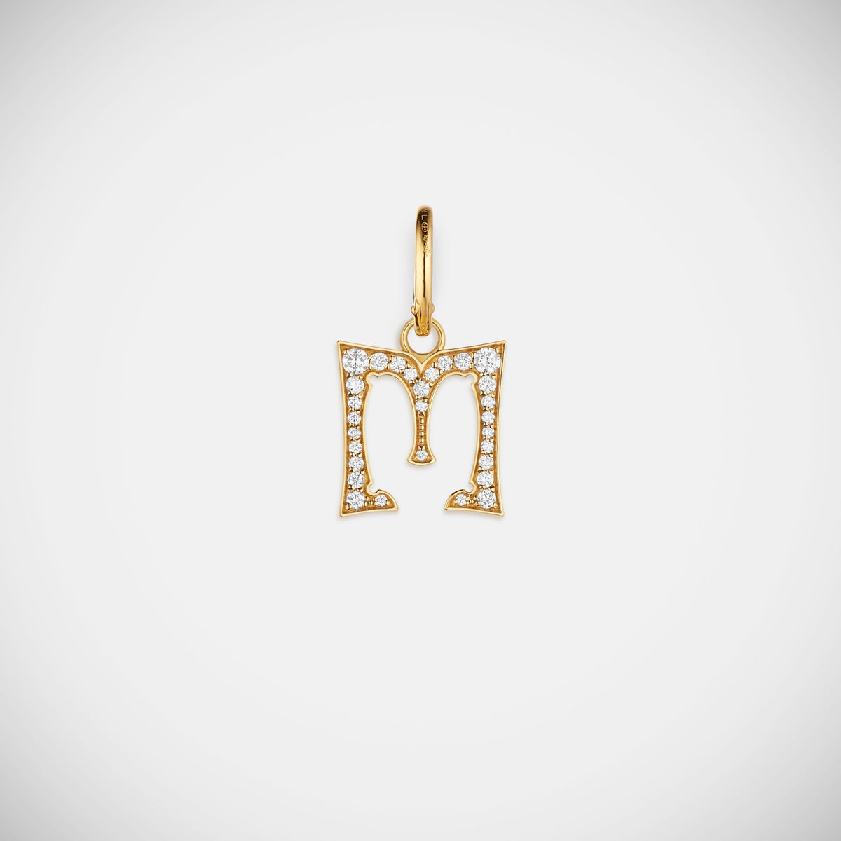 Marie Lichtenberg Staging Pendant Custom Diamond Letter Charm