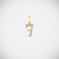 Marie Lichtenberg Staging Pendant Custom Diamond Number Charm