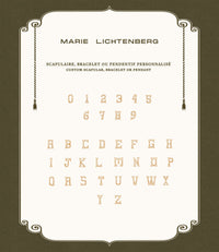 Marie Lichtenberg Staging Scapulaires Custom Letter Scapular Medium