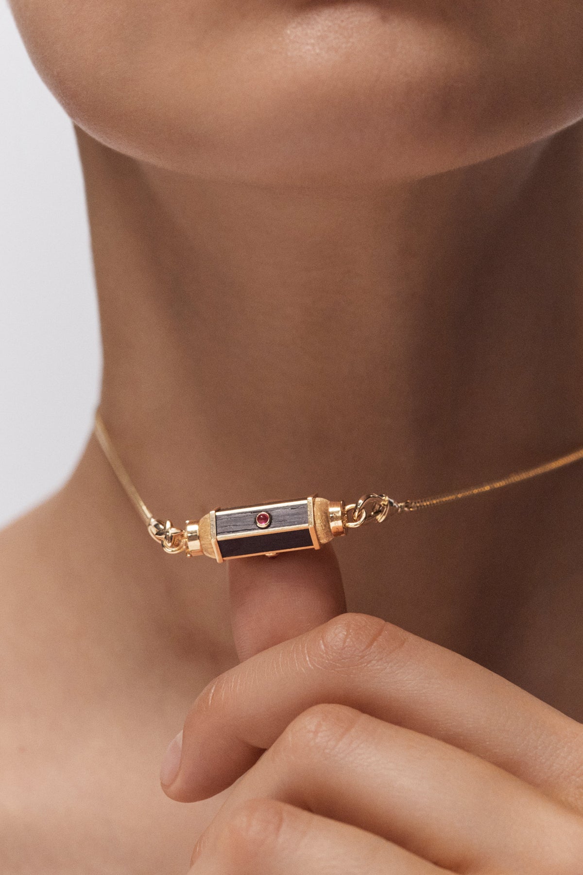 Marie Lichtenberg Staging Baby locket Ebony baby locket necklace