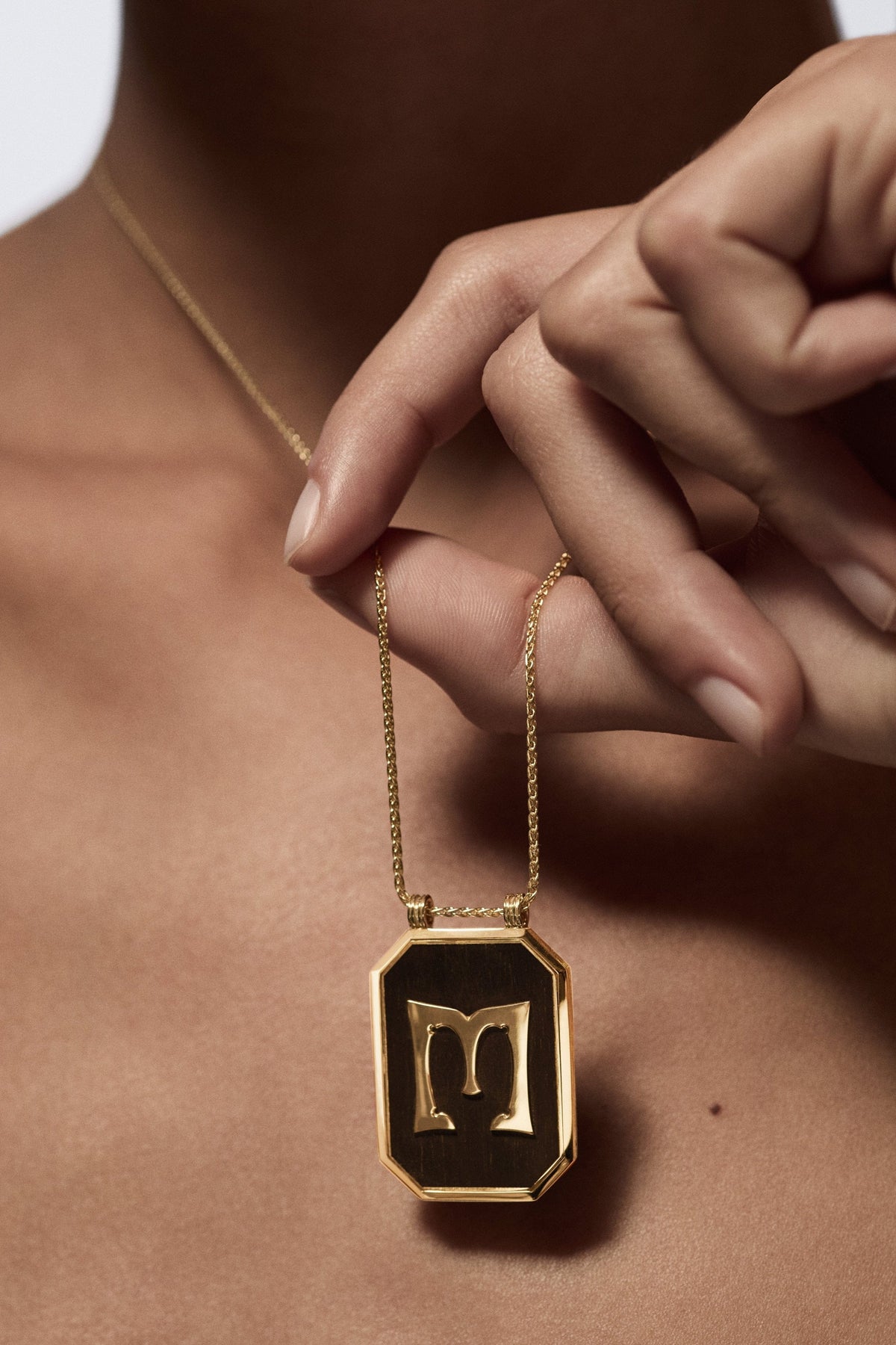 Marie Lichtenberg Staging Scapulaires Ebony Custom Letter Scapular