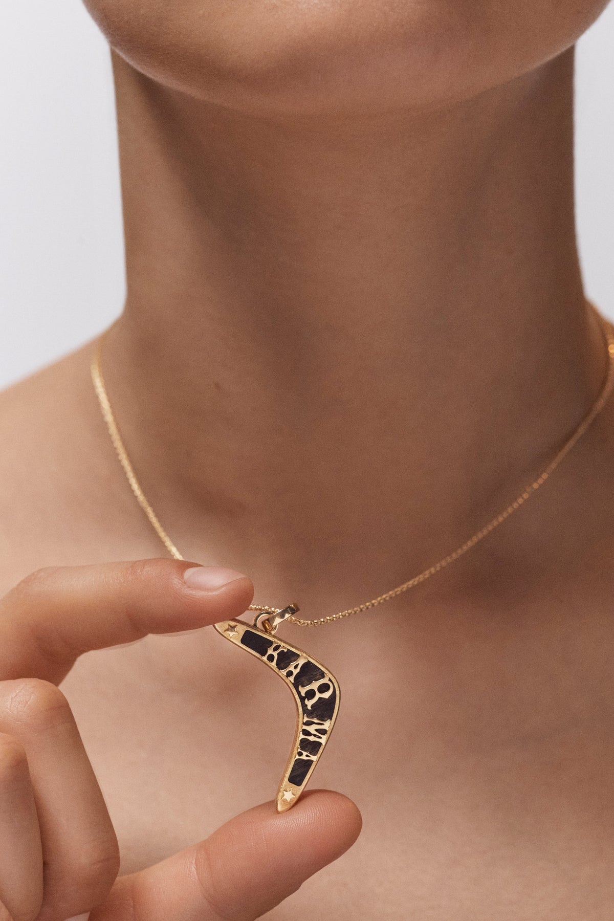 Marie Lichtenberg Staging Pendant Ebony Karma Charm