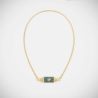 Marie Lichtenberg Staging Baby locket Evil Eye Green Baby Locket Necklace