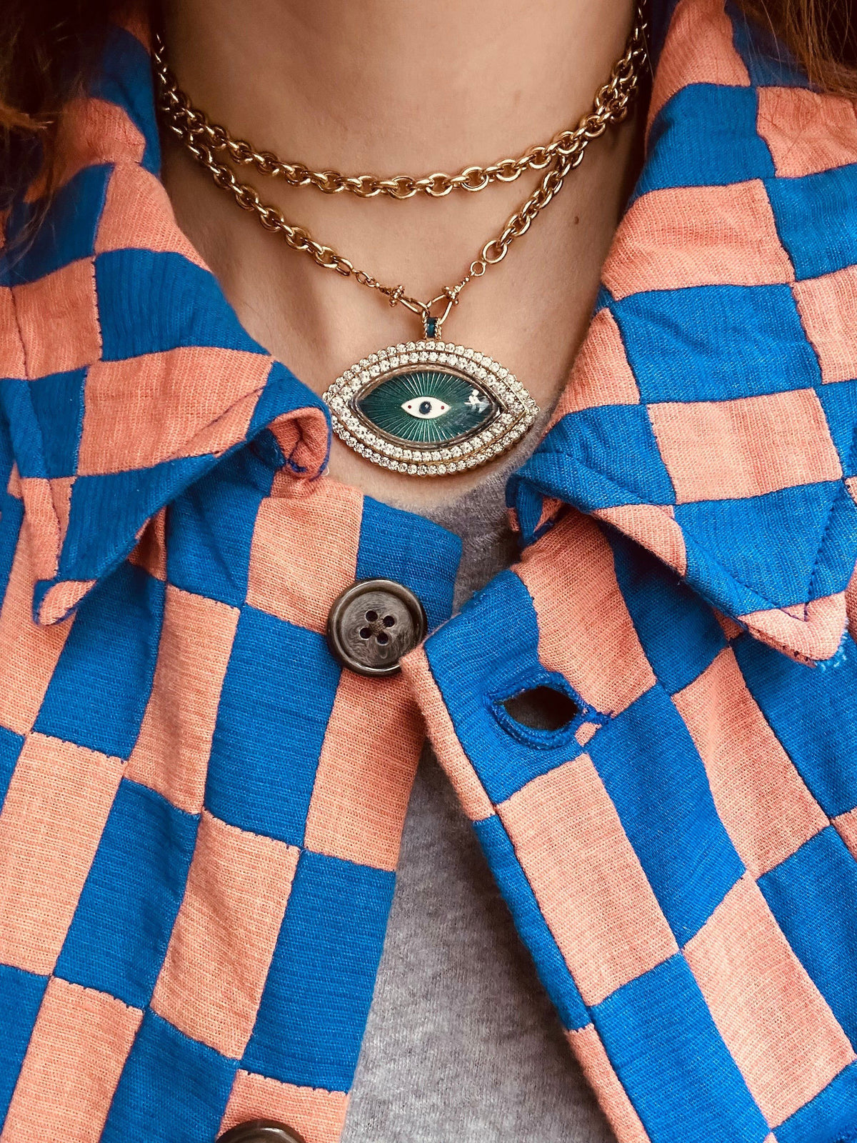 Marie Lichtenberg Staging Pendant Eye play pendant