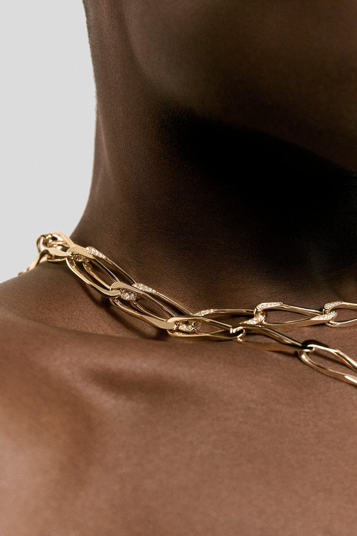 Marie Lichtenberg Staging Chain Gourmette Diamond chain 63cm