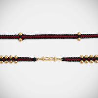 Marie Lichtenberg Staging Link Ica Coco Gold Beads Burgundy and Green 35cm
