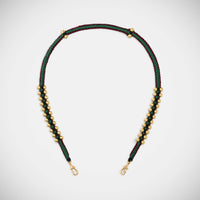 Marie Lichtenberg Staging Link Ica Coco Gold Beads Burgundy and Green 35cm