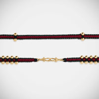 Marie Lichtenberg Staging Link Ica Polished Gold Beads Burgundy and Green 35cm