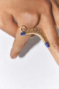 Marie Lichtenberg Staging Pendant Lapis Karma Charm