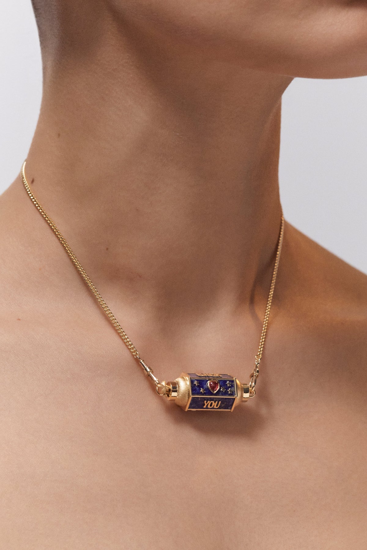 Marie Lichtenberg Staging Locket Love You Lapis Locket Necklace