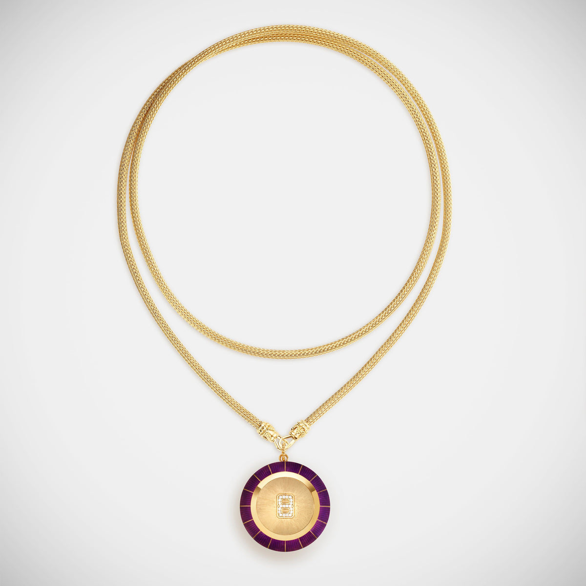 Marie Lichtenberg Staging Pendant Magic 8 Ball Purple