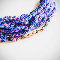 Marie Lichtenberg Staging Link Mauli beads ghana blue 4m