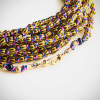 Marie Lichtenberg Staging Link Mauli beads ghana yellow & black 4m