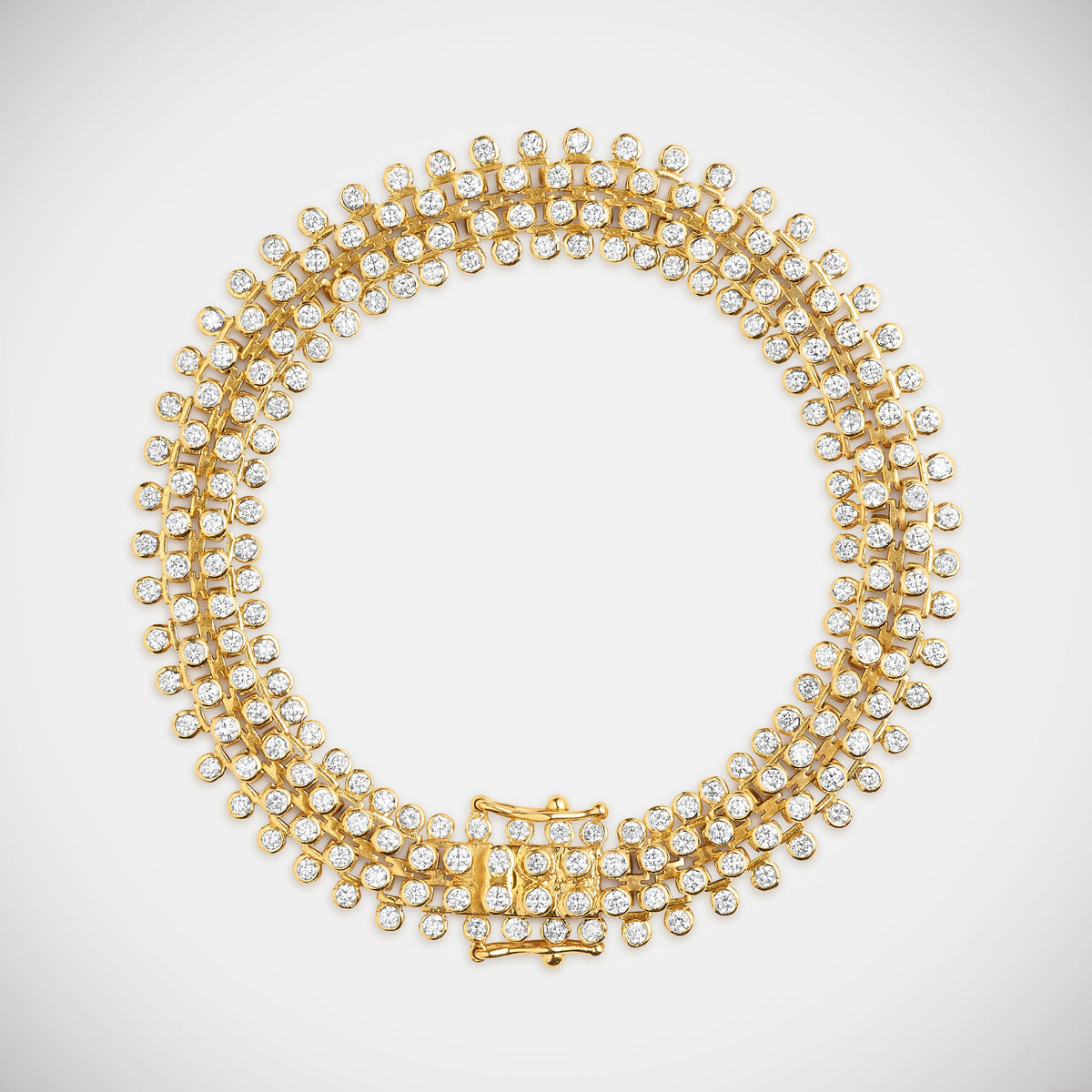 Marie Lichtenberg Staging Chain Mesh Diamonds Bracelet 16cm