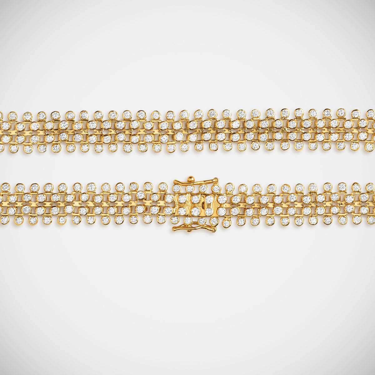 Marie Lichtenberg Staging Chain Mesh Diamonds Bracelet 16cm