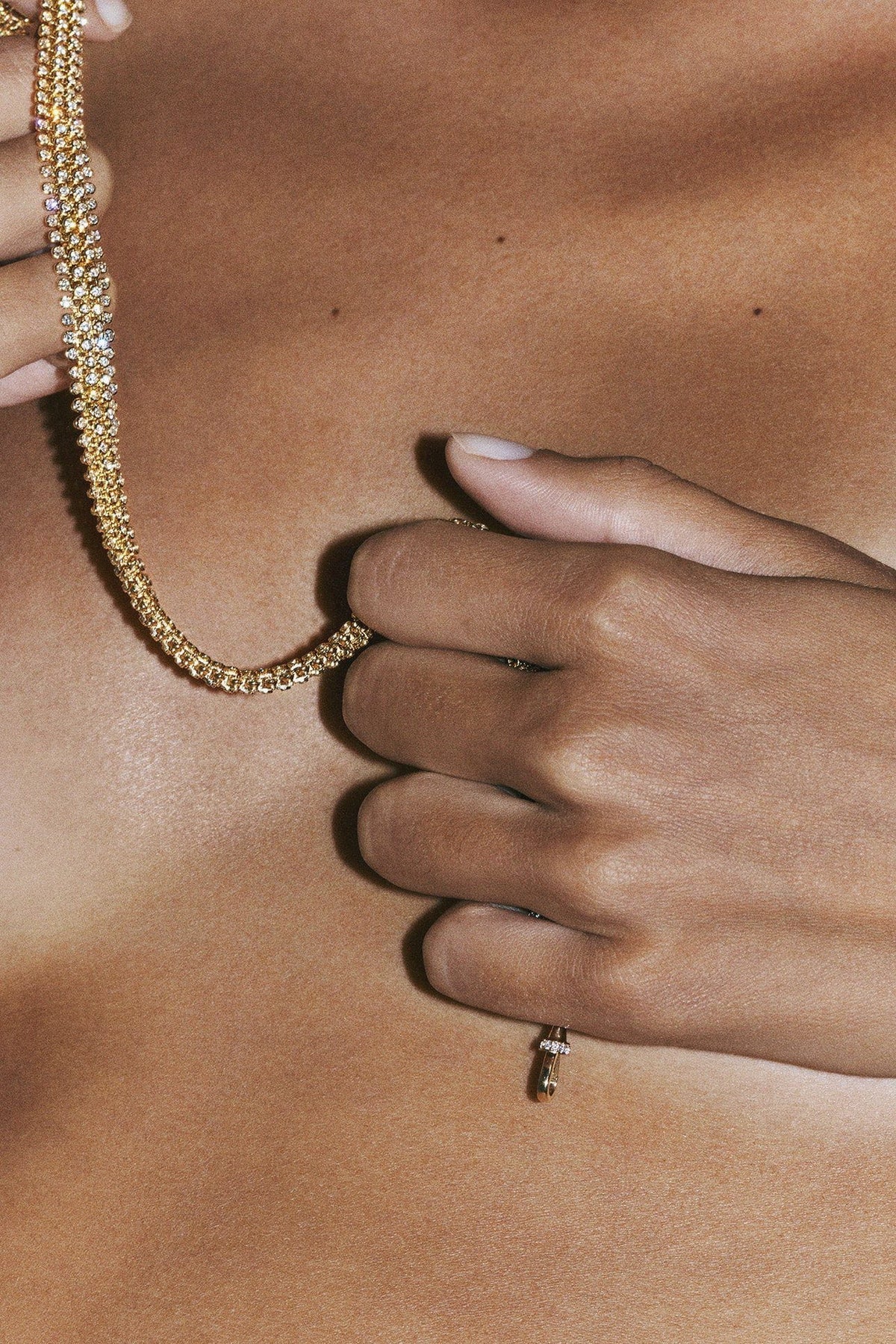 Marie Lichtenberg Staging Chain Mesh Diamonds Rivière 37cm