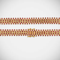 Marie Lichtenberg Staging Chain Mesh Ruby Bracelet 16cm
