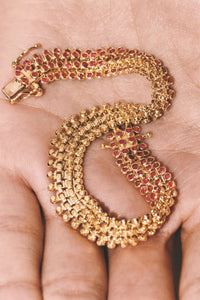 Marie Lichtenberg Staging Chain Mesh Ruby Bracelet 16cm
