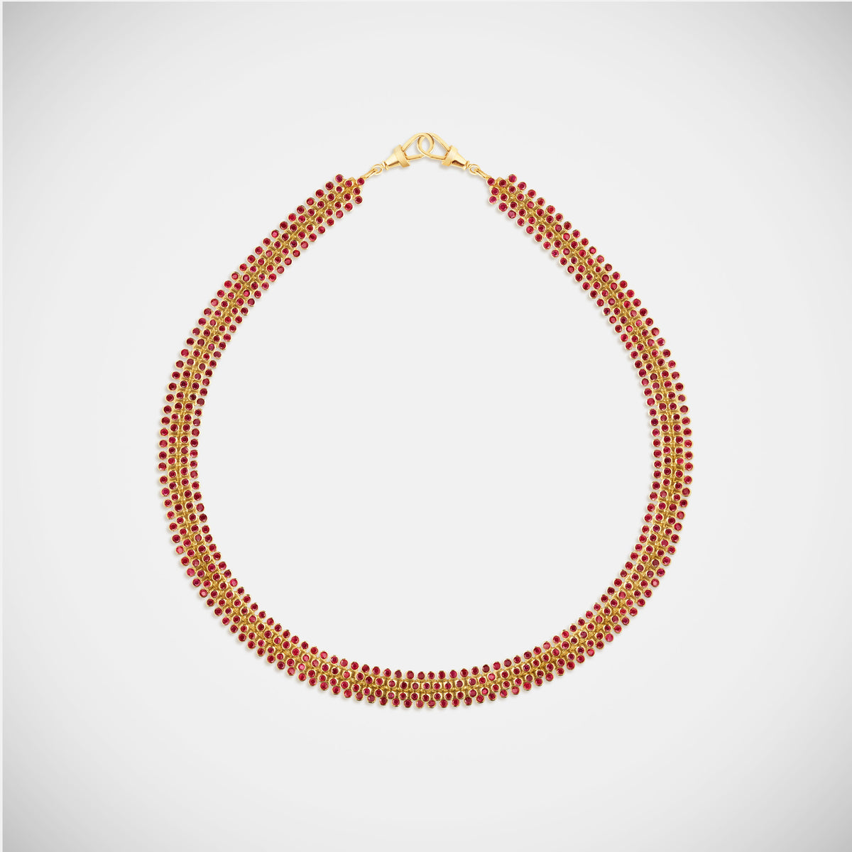 Marie Lichtenberg Staging Chain Mesh Ruby Rivière 37cm
