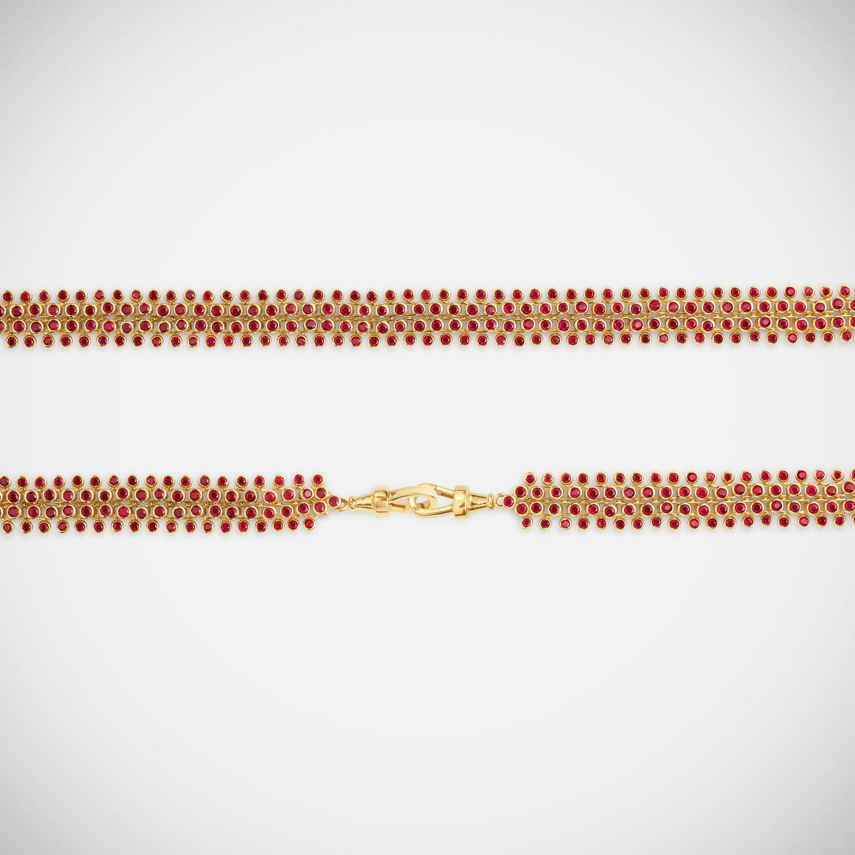 Marie Lichtenberg Staging Chain Mesh Ruby Rivière 37cm
