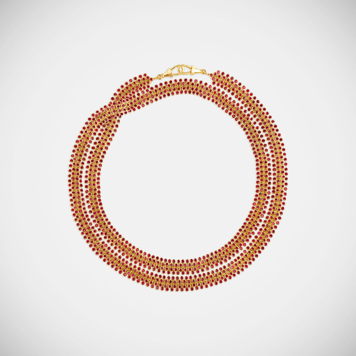 Marie Lichtenberg Staging Chain Mesh Ruby Rivière 73cm