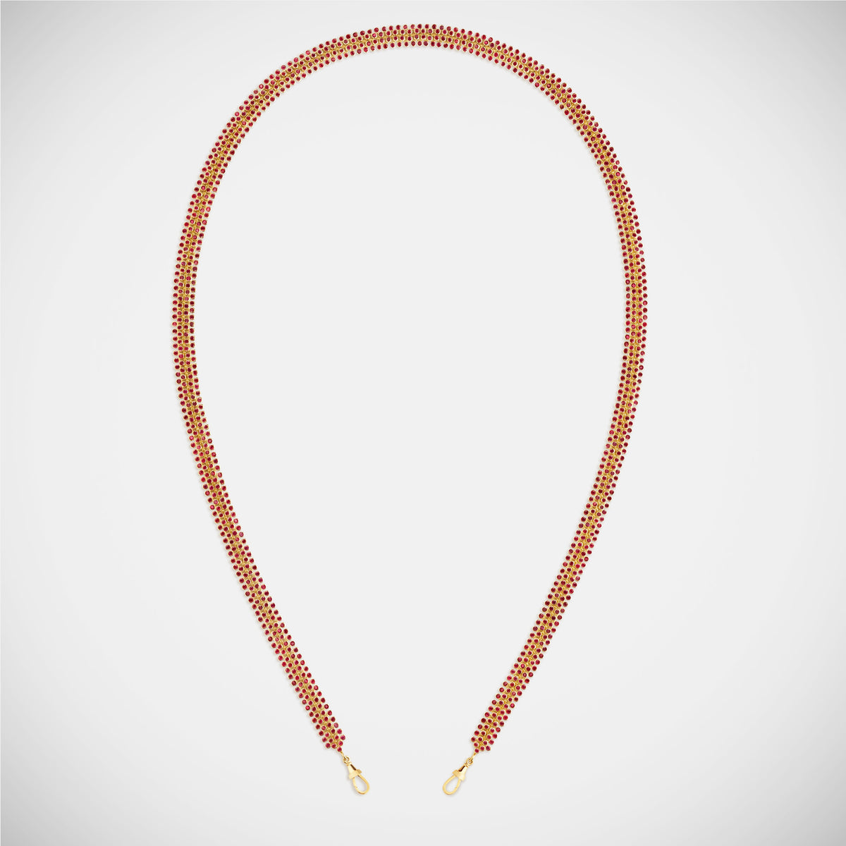 Marie Lichtenberg Staging Chain Mesh Ruby Rivière 73cm